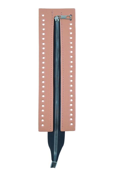  - ÇANTA FERMUARI DİP KAPAMA DERİLİ 30 CM PUDRA