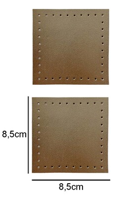 ÇANTA KENAR AKSESUARI KARE 8.50X8.50 CM 2 Lİ ALTIN - Thumbnail