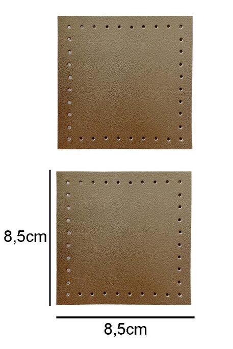  - ÇANTA KENAR AKSESUARI KARE 8.50X8.50 CM 2 Lİ ALTIN