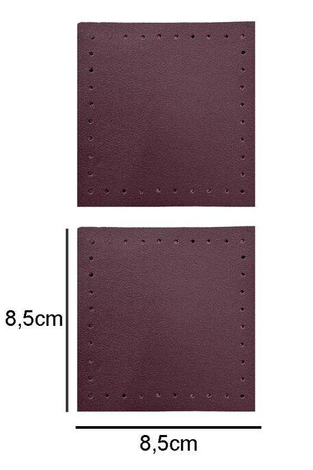  - ÇANTA KENAR AKSESUARI KARE 8.50X8.50 CM 2 Lİ BORDO