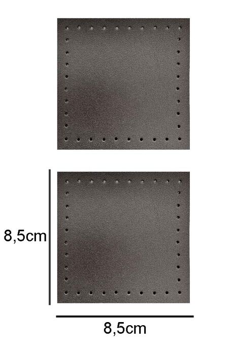  - ÇANTA KENAR AKSESUARI KARE 8.50X8.50 CM 2 Lİ GRİ