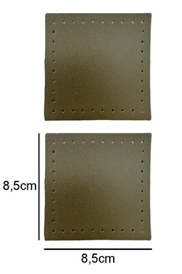 ÇANTA KENAR AKSESUARI KARE 8.50X8.50 CM 2 Lİ HAKİ - Thumbnail