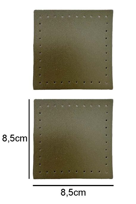 - ÇANTA KENAR AKSESUARI KARE 8.50X8.50 CM 2 Lİ HAKİ