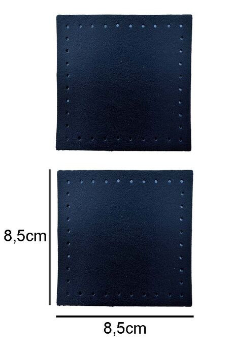  - ÇANTA KENAR AKSESUARI KARE 8.50X8.50 CM 2 Lİ LACİVERT