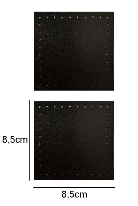  - ÇANTA KENAR AKSESUARI KARE 8.50X8.50 CM 2 Lİ SİYAH
