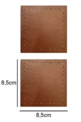 ÇANTA KENAR AKSESUARI KARE 8.50X8.50 CM 2 Lİ TABA - Thumbnail