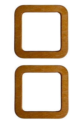  - ÇANTA SAPI AHŞAP 671 KARE 12X12 CM BEJ