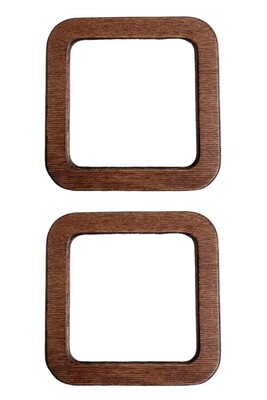  - ÇANTA SAPI AHŞAP 671 KARE 12X12 CM KAHVE