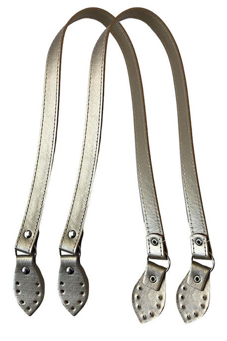  - Bag handle faux leather Gold