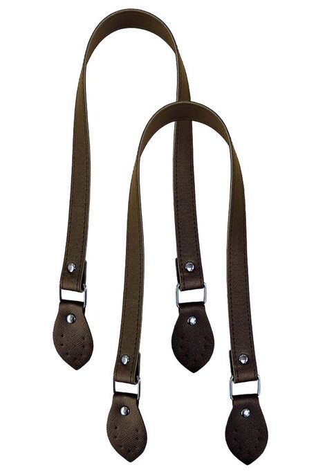  - Bag handle faux leather Brown