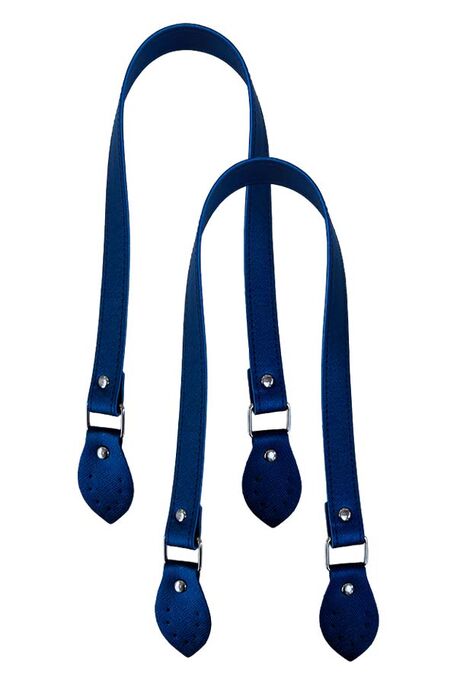  - Bag handle faux leather Navy blue