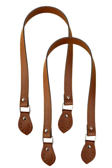  - Bag handle faux leather Tan