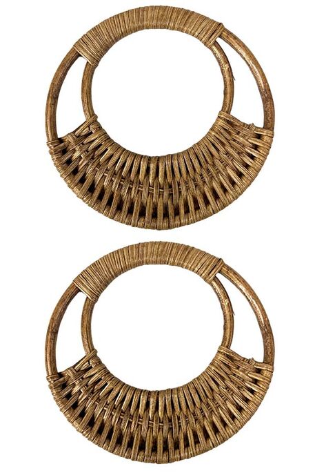  - ÇANTA SAPI BAMBU YUVARLAK ŞEKİLLİ 16 CM AÇIK KAHVE