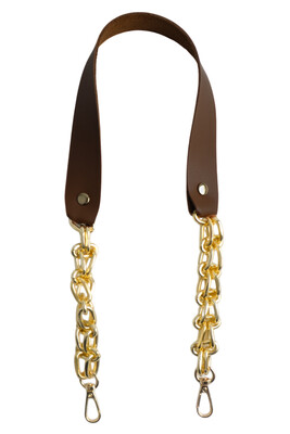  - ÇANTA SAPI DERİ ÖRGÜ ZİNCİR KAHVE