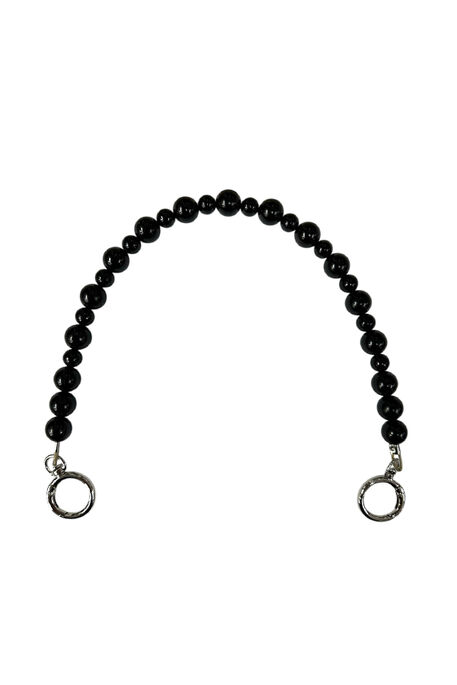  - ÇANTA SAPI İNCİLİ YAYLI HALKA SİYAH 10MM-14MM