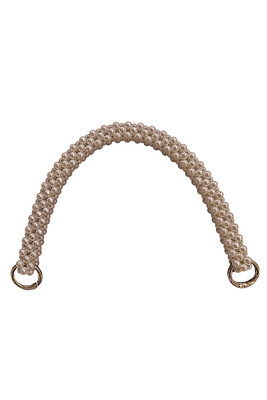  - ÇANTA SAPI ÖRME İNCİLİ ALT-36 (30CM) BEJ