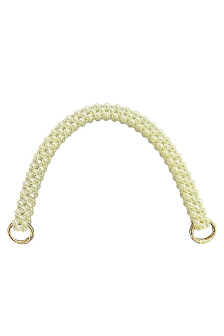  - ÇANTA SAPI ÖRME İNCİLİ ALT-36 (30CM) KREM