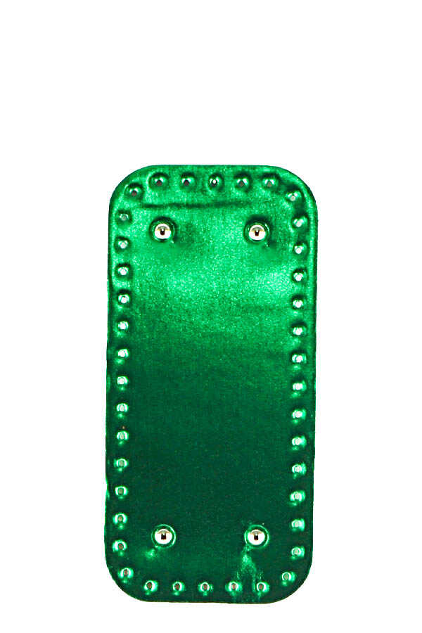 Çanta Tabanı Parlak Rugan 12x25 Yeşil