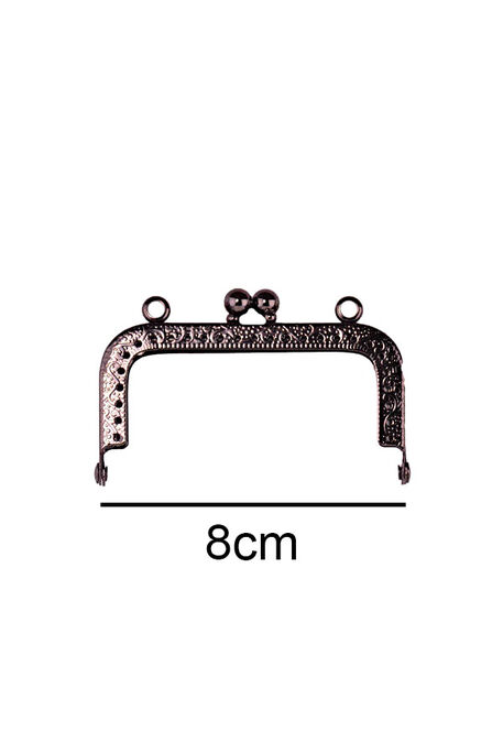  - ÇANTA VE CÜZDAN KLİPSİ 8 CM KARE ANTRASİT
