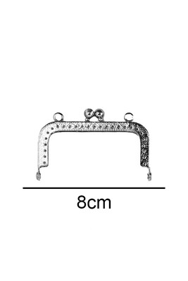  - ÇANTA VE CÜZDAN KLİPSİ 8 CM KARE GÜMÜŞ