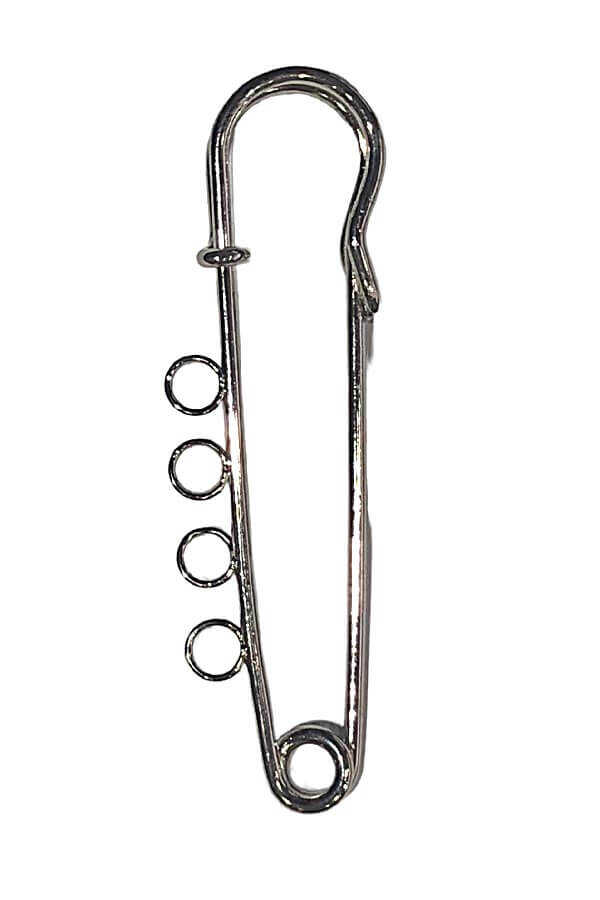 İskoç İğnesi  6,5 Cm 4 Halkalı Gümüş
