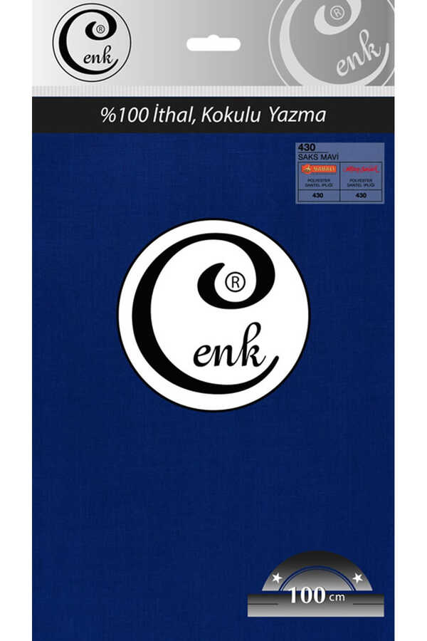 Cenk Düz Yazma 100cm Poşetli  430 Saks Mavi