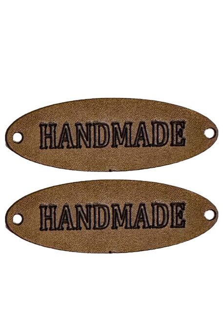 - DERİ ETİKET HANDMADE BASKILI 009