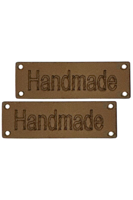  - DERİ ETİKET HANDMADE BASKILI 010