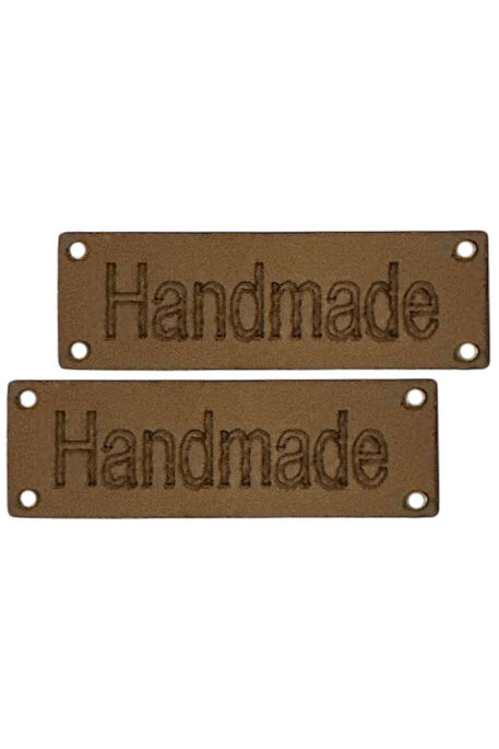  - DERİ ETİKET HANDMADE BASKILI 010