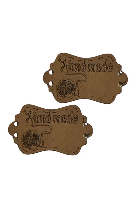  - DERİ ETİKET HANDMADE BASKILI 012