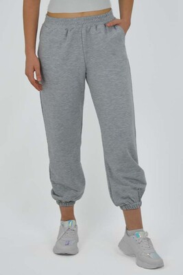  - WOMEN SWEATPANTS WITH ELASTIC BAND GRAY COLOR
