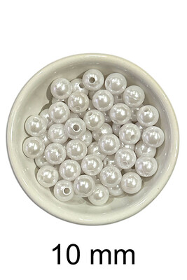  - DÖKME İNCİ 10 MM 01 BEYAZ 25 GR
