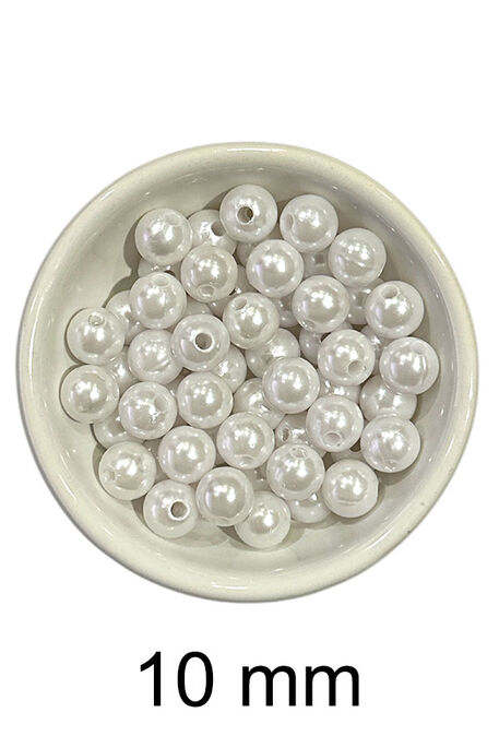  - DÖKME İNCİ 10 MM 01 BEYAZ 25 GR