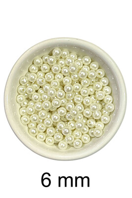  - DÖKME İNCİ 6 MM 02 KREM 25 GR
