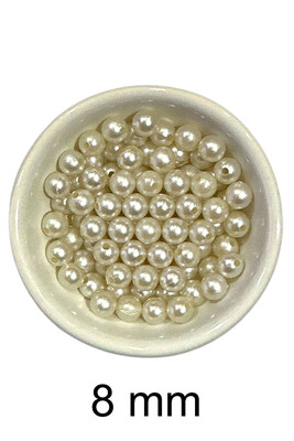  - DÖKME İNCİ 8 MM 02 KREM 25 GR