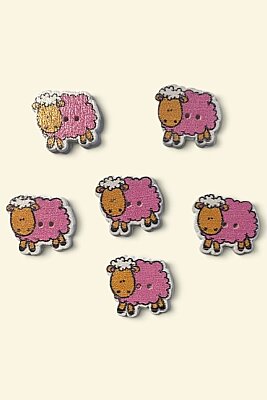 DÜĞME BEBE AHŞAP 2008 PEMBE KUZU