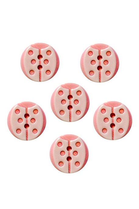  - DÜĞME BEBE UĞUR BÖCEĞİ 6 LI PAKET PEMBE
