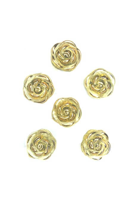  - DÜĞME BLUZ GÜL 2 CM GOLD
