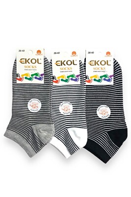 EKOL - EKOL BAYAN COTTON ÇORAP 3 ÇİFT 401