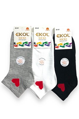 EKOL - EKOL BAYAN COTTON ÇORAP 3 ÇİFT 402