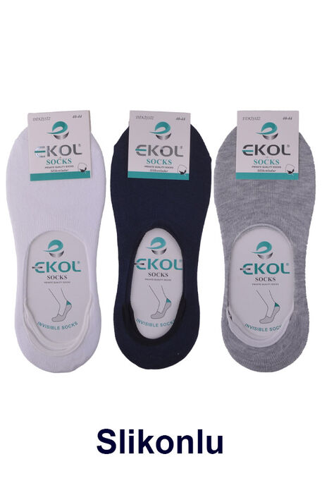 EKOL - EKOL ERKEK BABET ÇORAP 3 ÇİFT ASORTİ