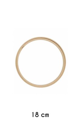  - EMBROIDERY HOOP FLAT ROUND WOODEN 8 MM NO: 4