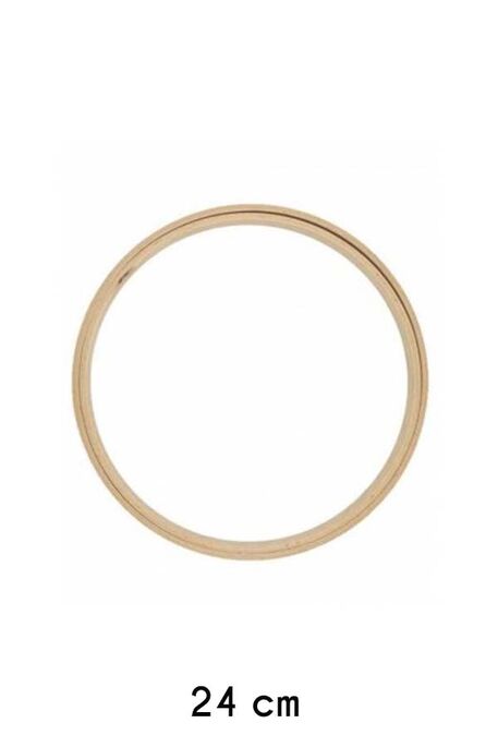  - EMBROIDERY HOOP FLAT ROUND WOODEN 8 MM NO: 6