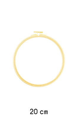  - EMBROIDERY HOOP SCREWED ROUND WOODEN 13 MM NO: 4