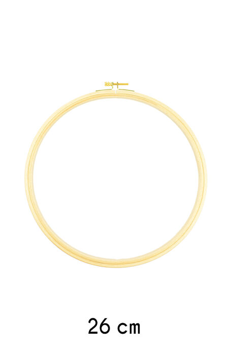  - EMBROIDERY HOOP SCREWED ROUND WOODEN 13 MM NO: 6