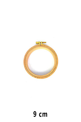  - EMBROIDERY HOOP SCREWED ROUND WOODEN 16 MM NO: 1