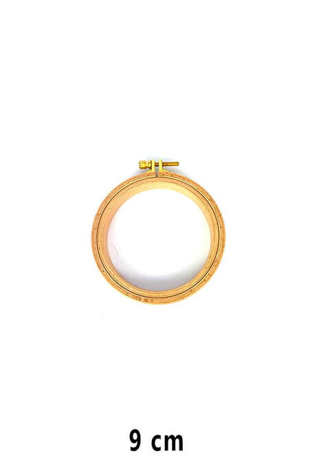  - EMBROIDERY HOOP SCREWED ROUND WOODEN 16 MM NO: 1