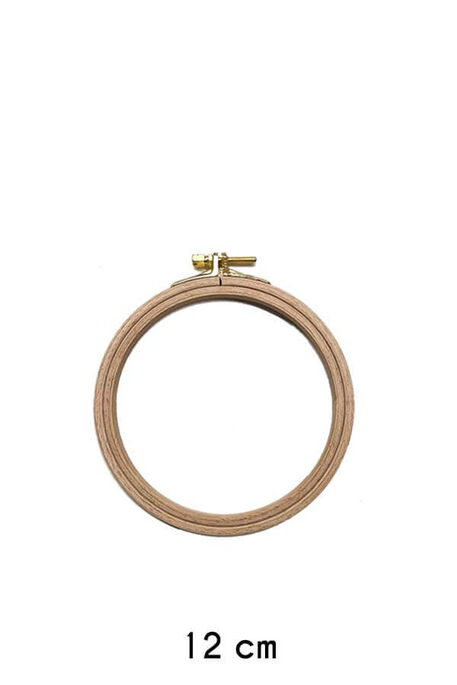  - EMBROIDERY HOOP SCREWED ROUND WOODEN 16 MM NO: 2