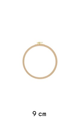  - EMBROIDERY HOOP WITH SCREWED ROUND WOOD 8 MM NO: 1 (9CM)