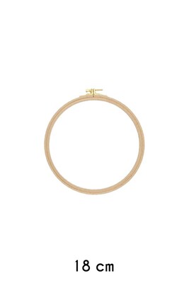  - EMBROIDERY HOOP WITH SCREWED ROUND WOOD 8 MM NO: 4